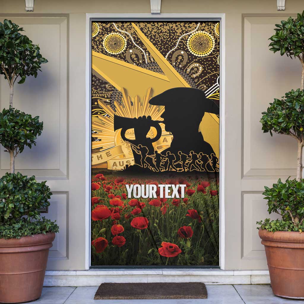 Personalised Australia Matildas ANZAC Day Door Cover Last Post Poppy Lest We Forget