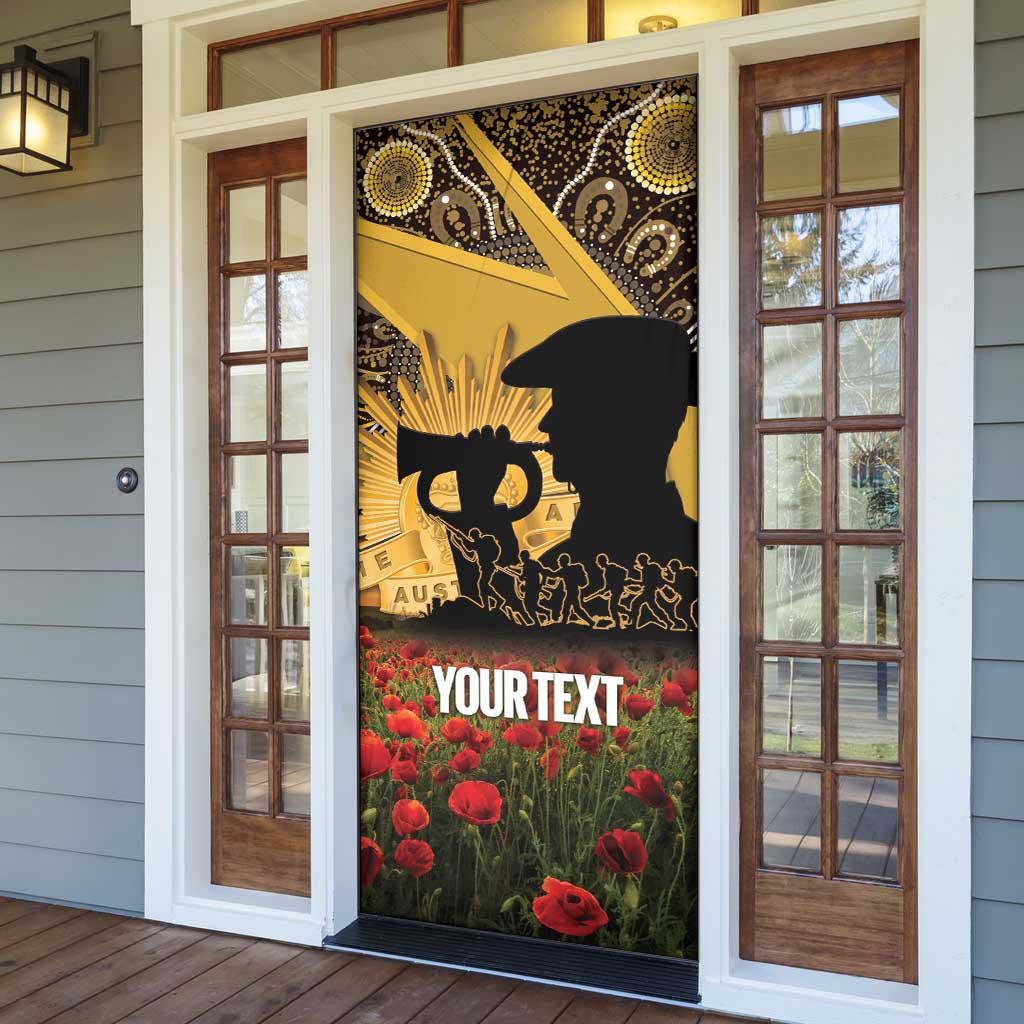 Personalised Australia Matildas ANZAC Day Door Cover Last Post Poppy Lest We Forget