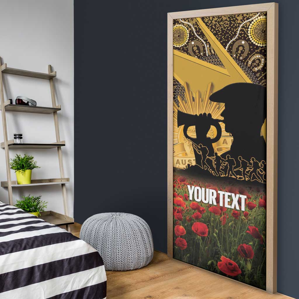Personalised Australia Matildas ANZAC Day Door Cover Last Post Poppy Lest We Forget