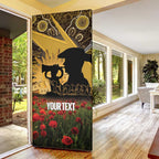 Personalised Australia Matildas ANZAC Day Door Cover Last Post Poppy Lest We Forget