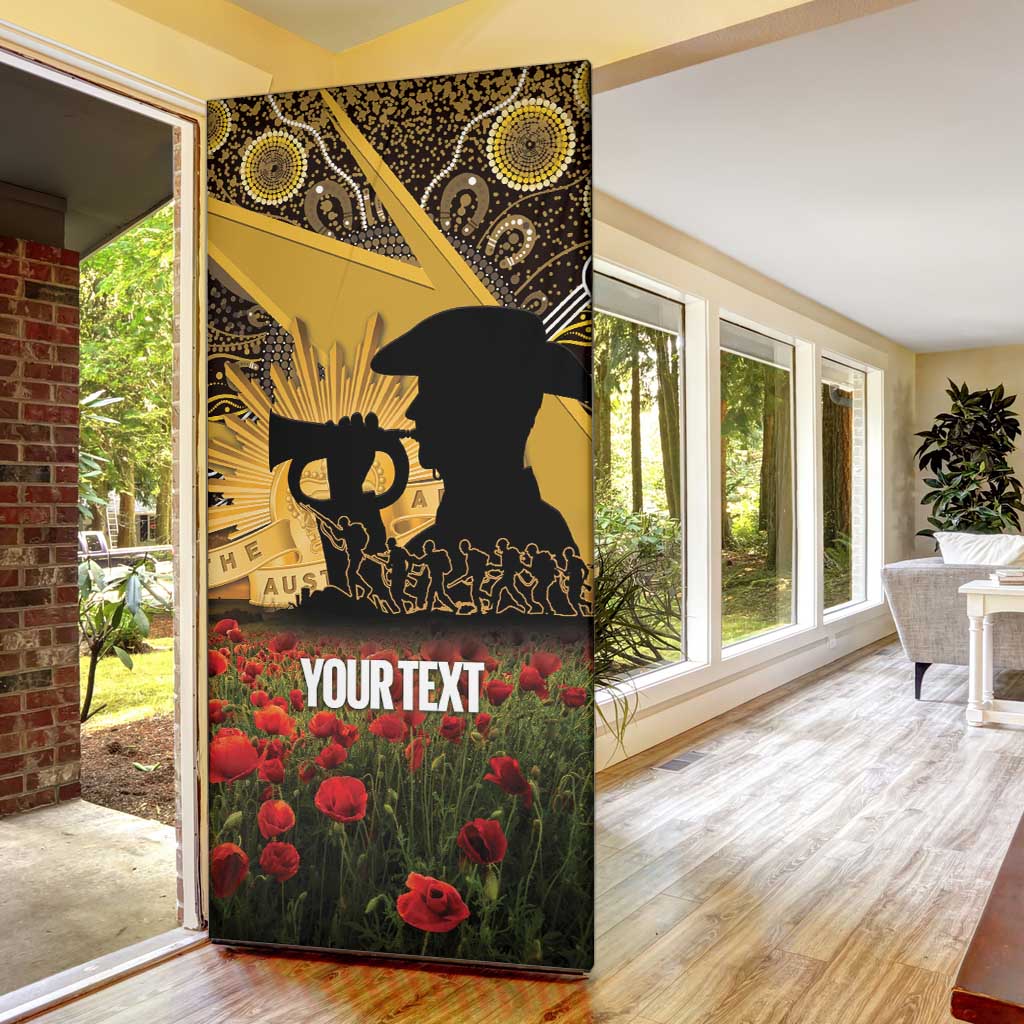 Personalised Australia Matildas ANZAC Day Door Cover Last Post Poppy Lest We Forget