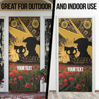 Personalised Australia Matildas ANZAC Day Door Cover Last Post Poppy Lest We Forget