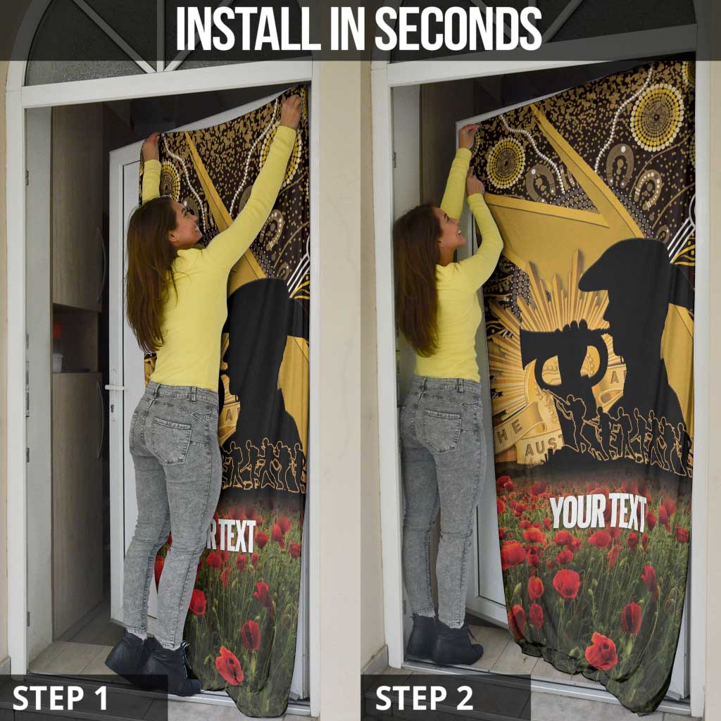 Personalised Australia Matildas ANZAC Day Door Cover Last Post Poppy Lest We Forget