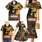 Personalised Australia Matildas ANZAC Day Family Matching Mermaid Dress and Hawaiian Shirt Last Post Poppy Lest We Forget