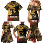 Personalised Australia Matildas ANZAC Day Family Matching Mermaid Dress and Hawaiian Shirt Last Post Poppy Lest We Forget