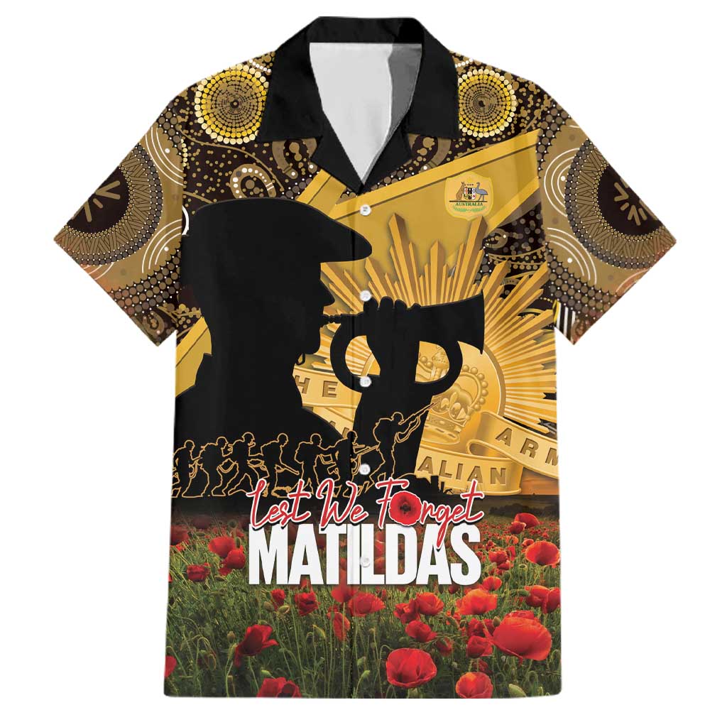 Personalised Australia Matildas ANZAC Day Family Matching Tank Maxi Dress and Hawaiian Shirt Last Post Poppy Lest We Forget