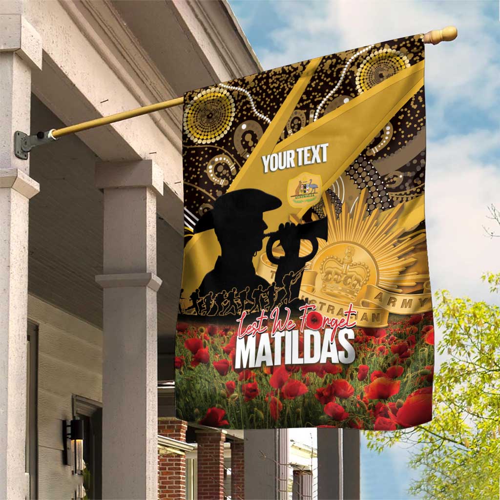 Personalised Australia Matildas ANZAC Day Garden Flag Last Post Poppy Lest We Forget