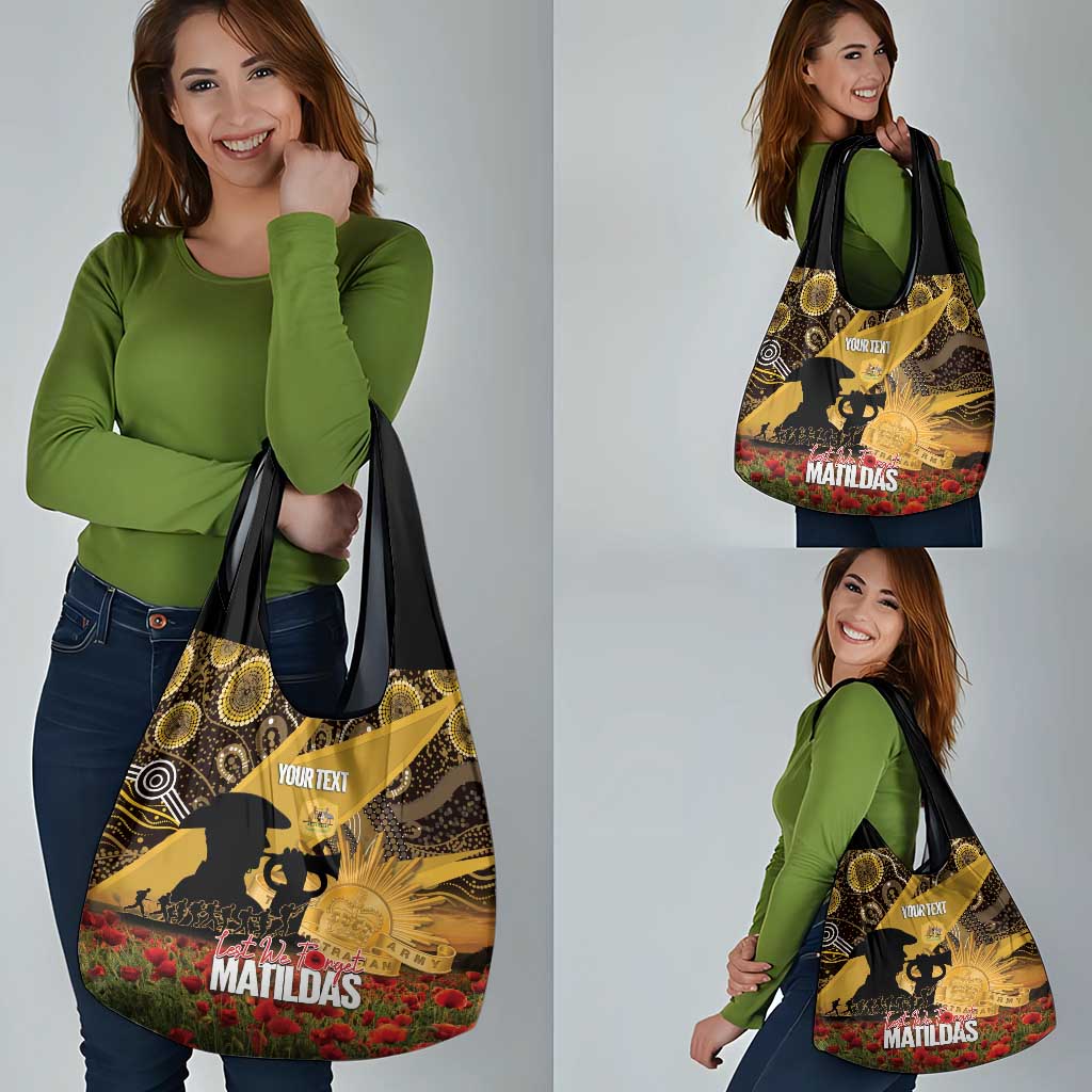 Personalised Australia Matildas ANZAC Day Grocery Bag Last Post Poppy Lest We Forget