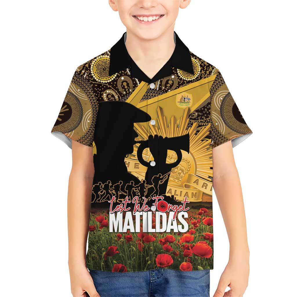 Personalised Australia Matildas ANZAC Day Hawaiian Shirt Last Post Poppy Lest We Forget