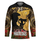 Personalised Australia Matildas ANZAC Day Hockey Jersey Last Post Poppy Lest We Forget