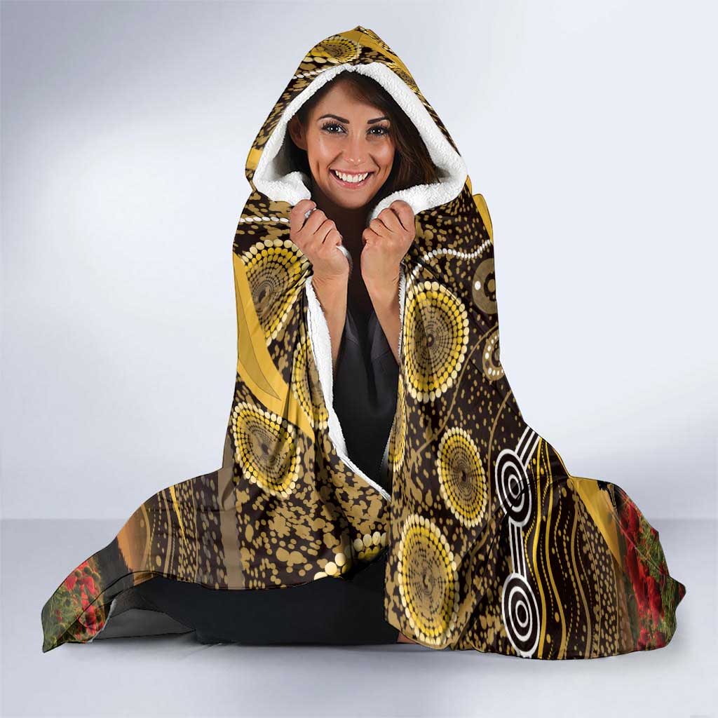 Personalised Australia Matildas ANZAC Day Hooded Blanket Last Post Poppy Lest We Forget