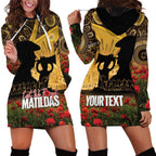 Personalised Australia Matildas ANZAC Day Hoodie Dress Last Post Poppy Lest We Forget
