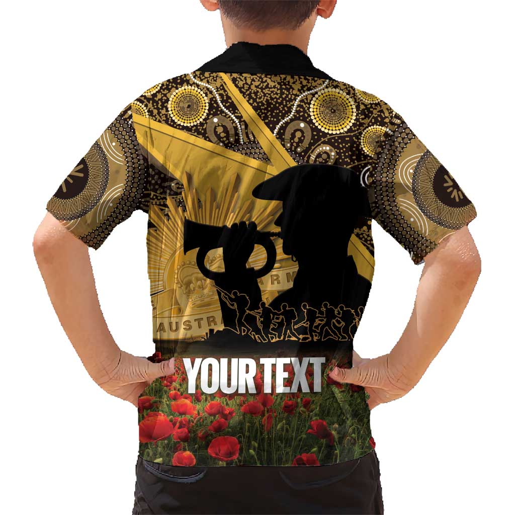 Personalised Australia Matildas ANZAC Day Kid Hawaiian Shirt Last Post Poppy Lest We Forget