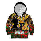 Personalised Australia Matildas ANZAC Day Kid Hoodie Last Post Poppy Lest We Forget
