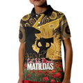 Personalised Australia Matildas ANZAC Day Kid Polo Shirt Last Post Poppy Lest We Forget