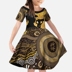Personalised Australia Matildas ANZAC Day Kid Short Sleeve Dress Last Post Poppy Lest We Forget