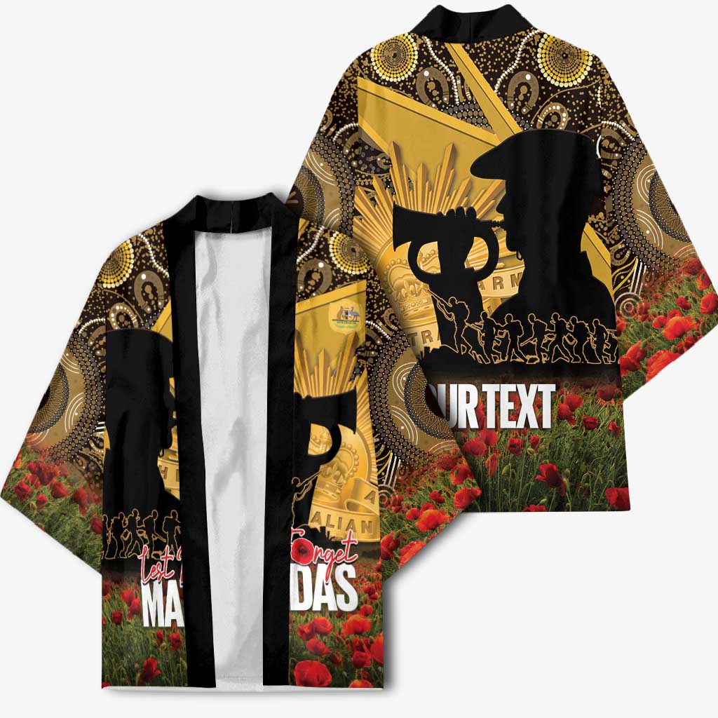 Personalised Australia Matildas ANZAC Day Kimono Last Post Poppy Lest We Forget