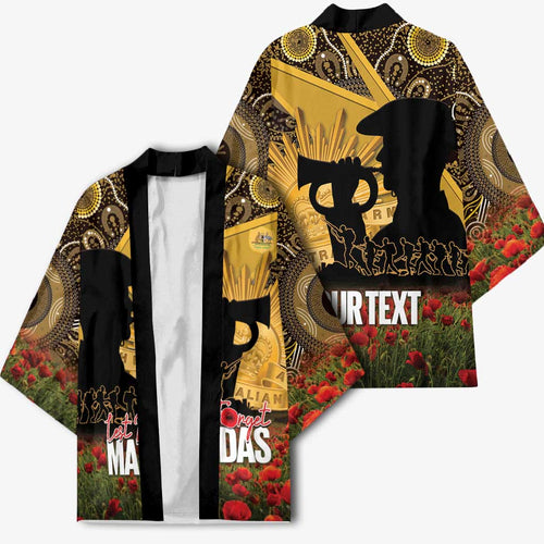 Personalised Australia Matildas ANZAC Day Kimono Last Post Poppy Lest We Forget