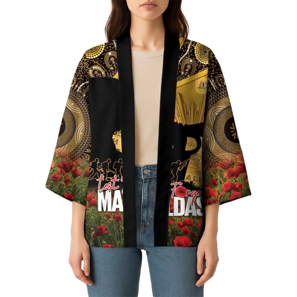 Personalised Australia Matildas ANZAC Day Kimono Last Post Poppy Lest We Forget