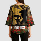 Personalised Australia Matildas ANZAC Day Kimono Sleeve Blouse Last Post Poppy Lest We Forget