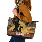 Personalised Australia Matildas ANZAC Day Leather Tote Bag Last Post Poppy Lest We Forget