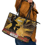 Personalised Australia Matildas ANZAC Day Leather Tote Bag Last Post Poppy Lest We Forget