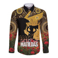 Personalised Australia Matildas ANZAC Day Long Sleeve Button Shirt Last Post Poppy Lest We Forget