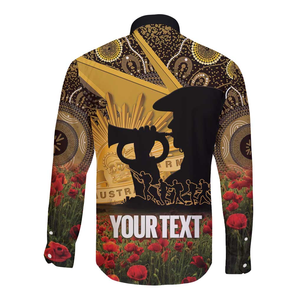 Personalised Australia Matildas ANZAC Day Long Sleeve Button Shirt Last Post Poppy Lest We Forget