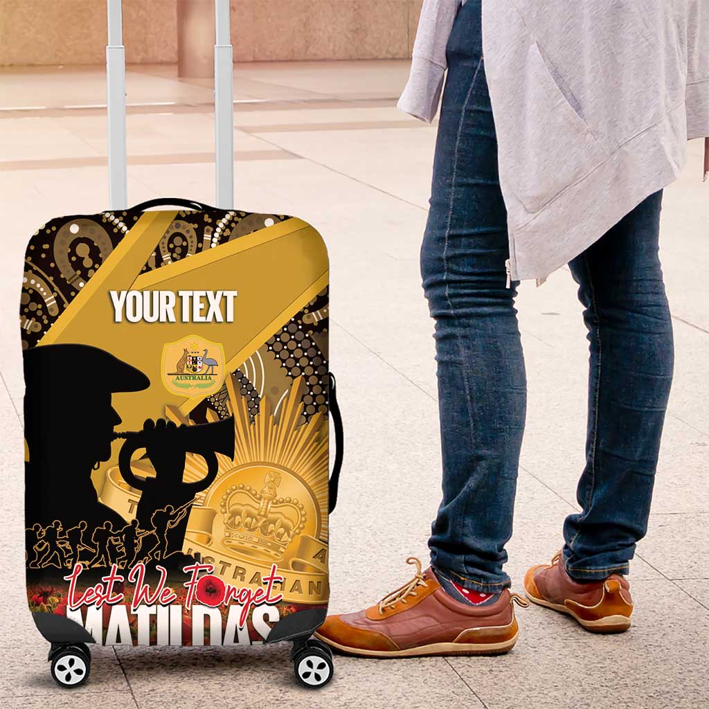 Personalised Australia Matildas ANZAC Day Luggage Cover Last Post Poppy Lest We Forget