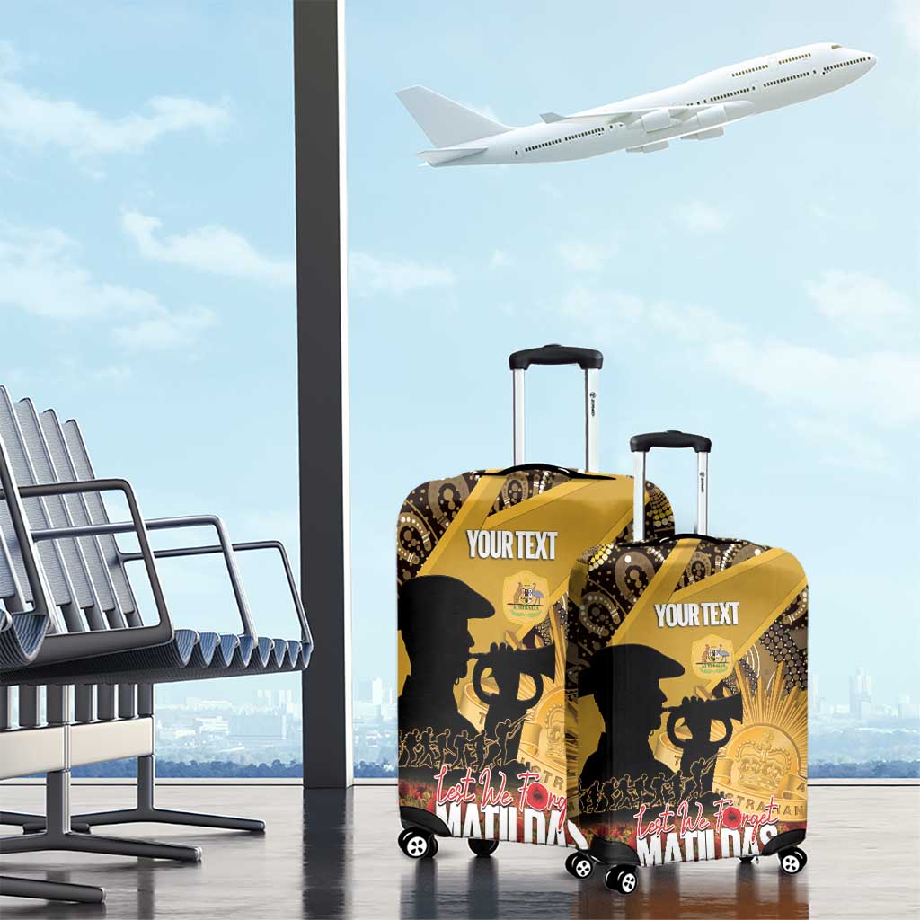 Personalised Australia Matildas ANZAC Day Luggage Cover Last Post Poppy Lest We Forget