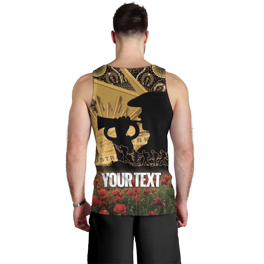 Personalised Australia Matildas ANZAC Day Men Tank Top Last Post Poppy Lest We Forget