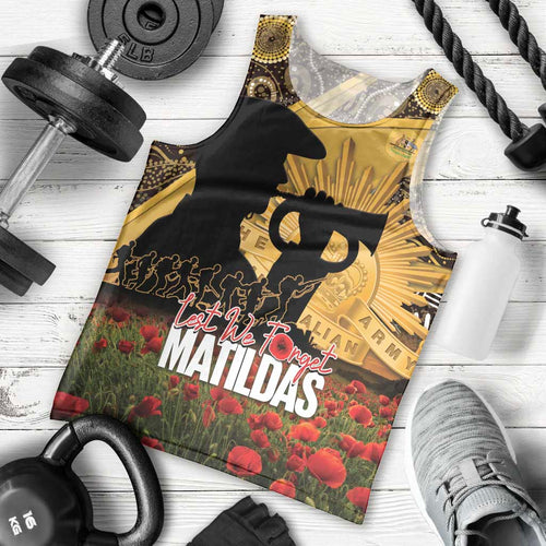 Personalised Australia Matildas ANZAC Day Men Tank Top Last Post Poppy Lest We Forget