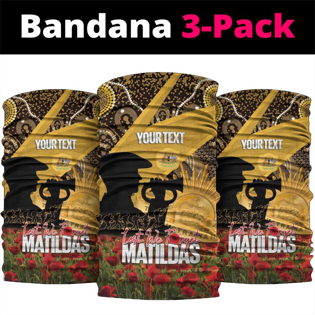 Personalised Australia Matildas ANZAC Day Neck Gaiter Last Post Poppy Lest We Forget
