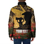 Personalised Australia Matildas ANZAC Day Padded Jacket Last Post Poppy Lest We Forget