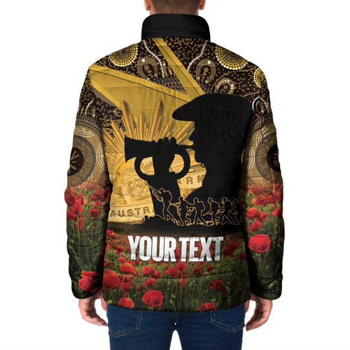 Personalised Australia Matildas ANZAC Day Padded Jacket Last Post Poppy Lest We Forget