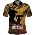 Personalised Australia Matildas ANZAC Day Polo Shirt Last Post Poppy Lest We Forget