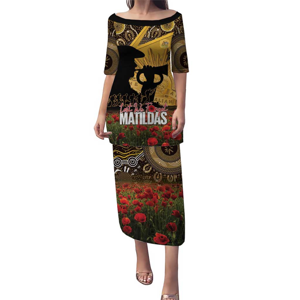 Personalised Australia Matildas ANZAC Day Puletasi Last Post Poppy Lest We Forget