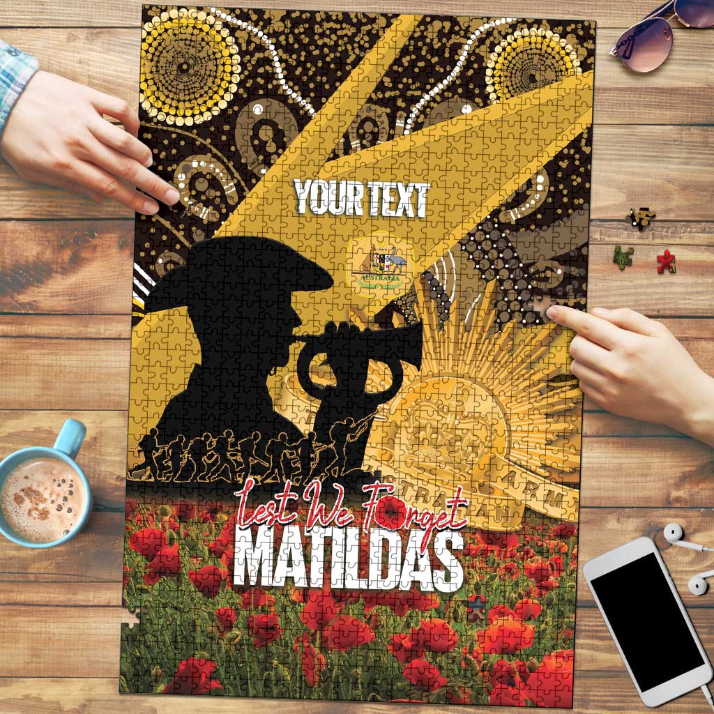 Personalised Australia Matildas ANZAC Day Puzzle Last Post Poppy Lest We Forget