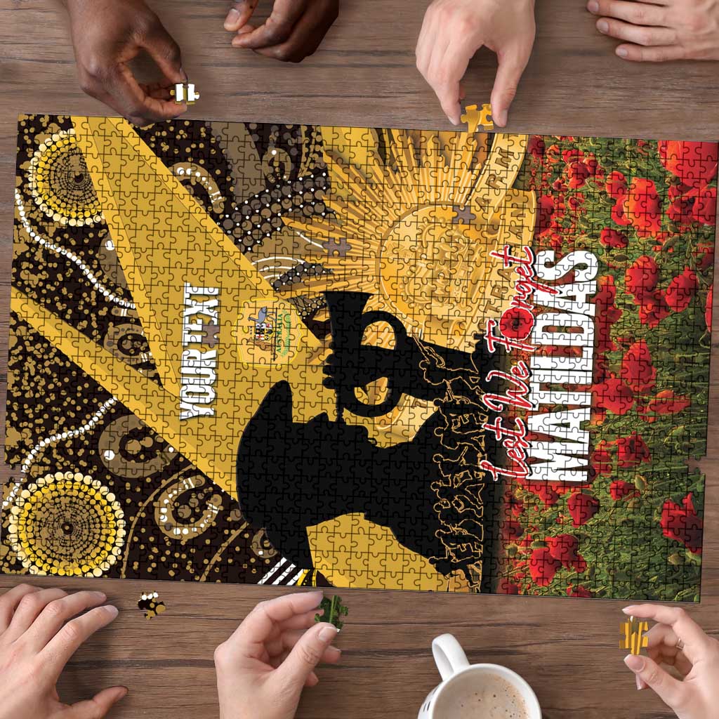 Personalised Australia Matildas ANZAC Day Puzzle Last Post Poppy Lest We Forget