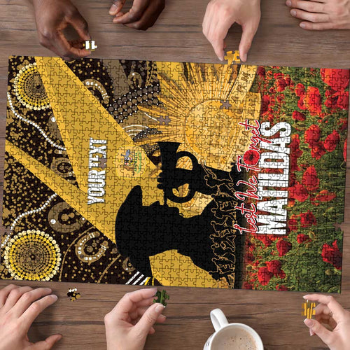 Personalised Australia Matildas ANZAC Day Puzzle Last Post Poppy Lest We Forget