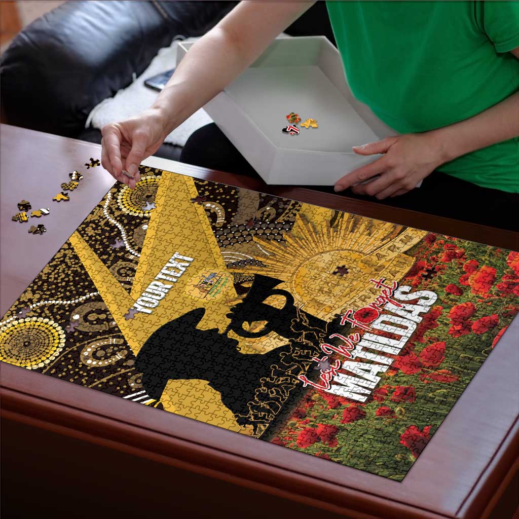 Personalised Australia Matildas ANZAC Day Puzzle Last Post Poppy Lest We Forget