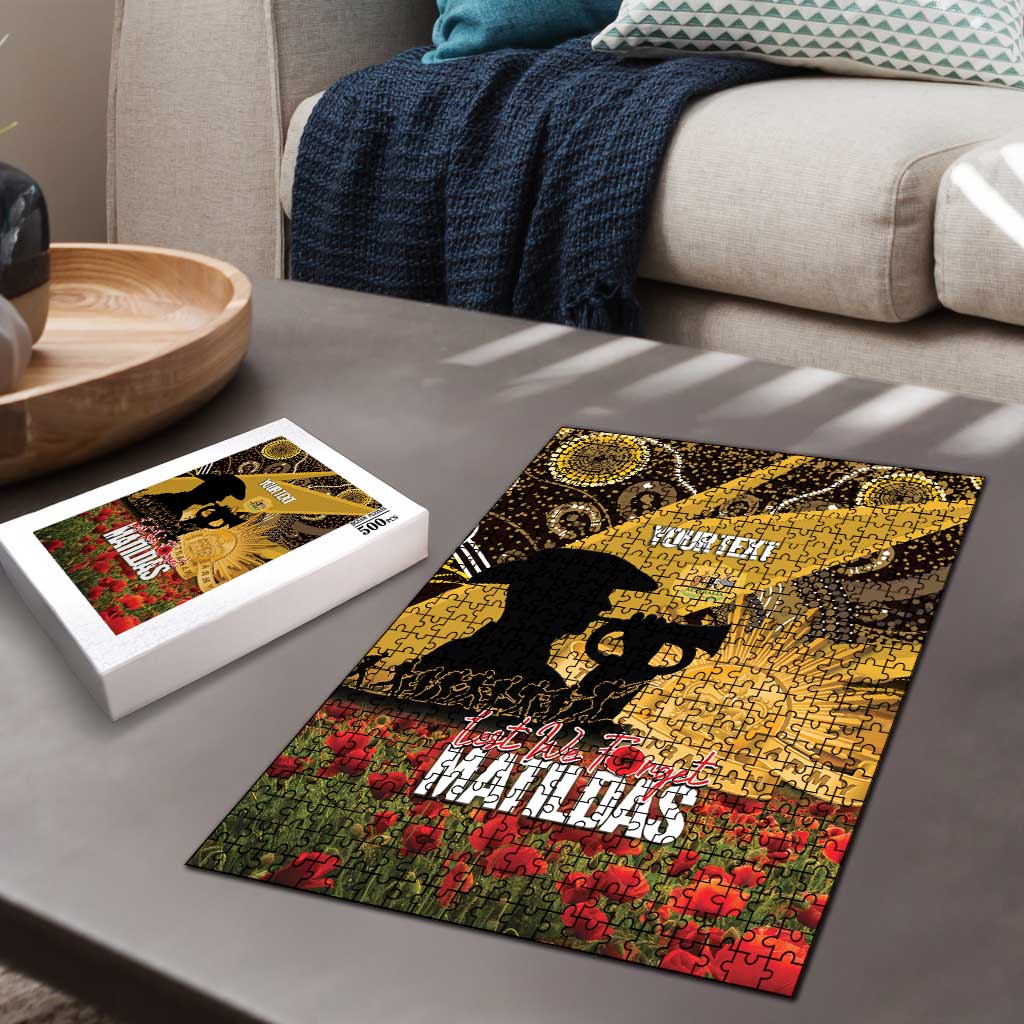 Personalised Australia Matildas ANZAC Day Puzzle Last Post Poppy Lest We Forget