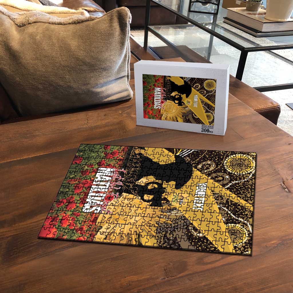Personalised Australia Matildas ANZAC Day Puzzle Last Post Poppy Lest We Forget
