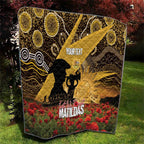 Personalised Australia Matildas ANZAC Day Quilt Last Post Poppy Lest We Forget