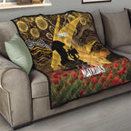 Personalised Australia Matildas ANZAC Day Quilt Last Post Poppy Lest We Forget