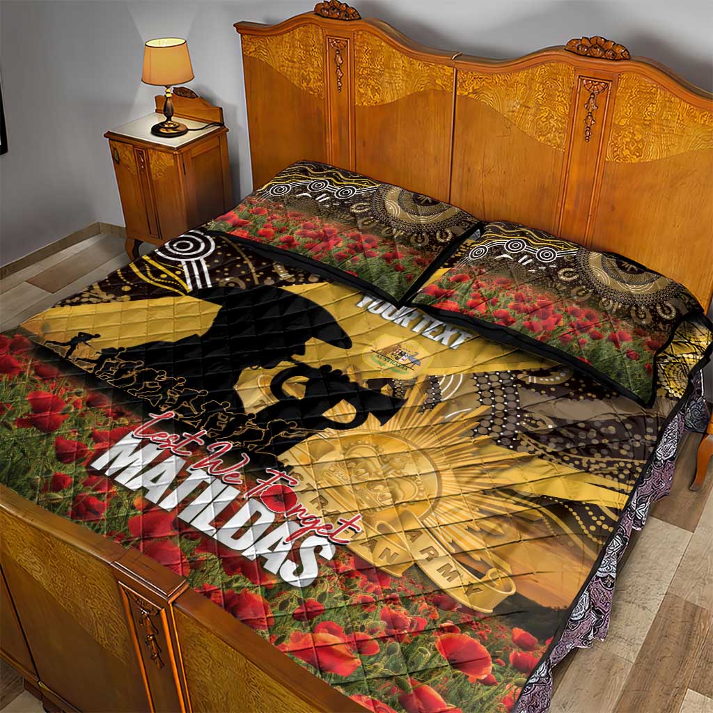 Personalised Australia Matildas ANZAC Day Quilt Bed Set Last Post Poppy Lest We Forget
