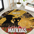 Personalised Australia Matildas ANZAC Day Round Carpet Last Post Poppy Lest We Forget