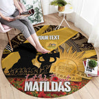 Personalised Australia Matildas ANZAC Day Round Carpet Last Post Poppy Lest We Forget