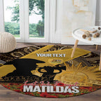 Personalised Australia Matildas ANZAC Day Round Carpet Last Post Poppy Lest We Forget