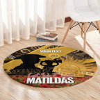 Personalised Australia Matildas ANZAC Day Round Carpet Last Post Poppy Lest We Forget